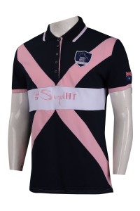 P1025 Design Contrast Embroidered Polo Shirt Equestrian Tournament Australia Polo Shirt Garment Factory
